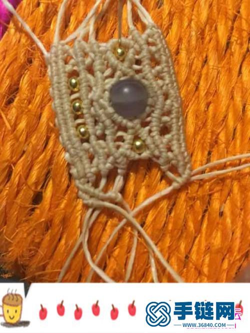 玉线水草玛瑙宽手链的详细制作教程