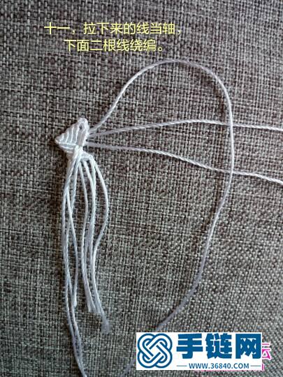 绳编胸饰花朵丝巾别针饰品的详细编制教程