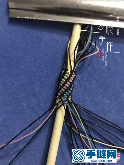 多色立体手绳的详细编制教程