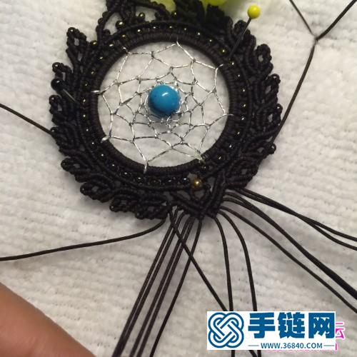 绳编macrame手机挂饰捕梦树环的详细缝制教程