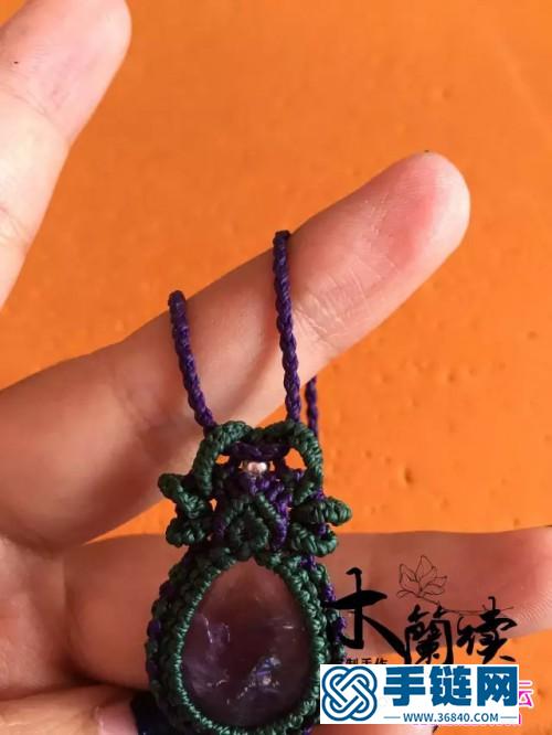 绳编浅夏紫晶包石手链的详细制作图解