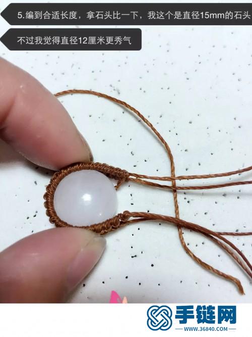 中国结蜡线白晶手链的详细编制方法