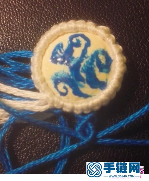 绳编青花瓷中国风耳坠的详细制作图解