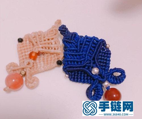 中国结扁蜡银珠玛瑙项链吊坠的详细编制方法