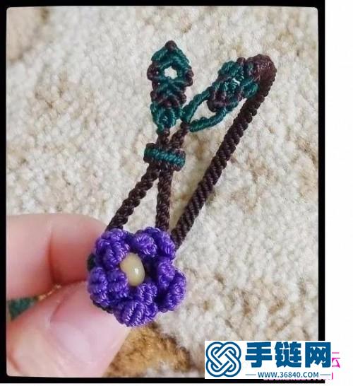 绳编莲花手链的制作图解