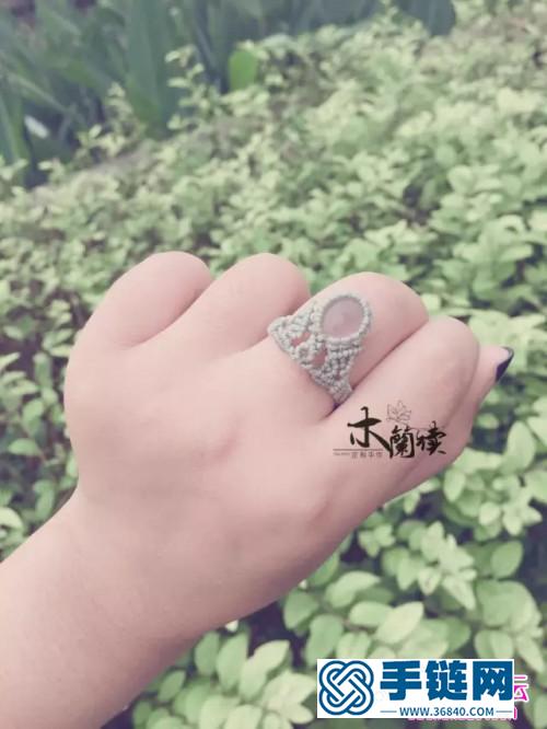 南美蜡线清新粉晶包边戒指的详细制作图解