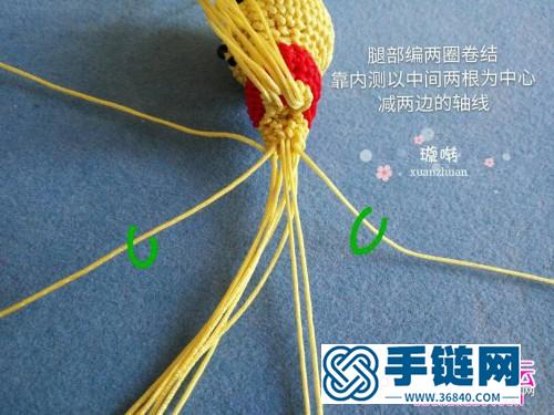 绳编迷你维尼熊的详细编制步骤图