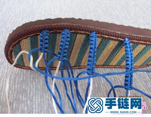 绳编碧桃花拖鞋的详细制作教程