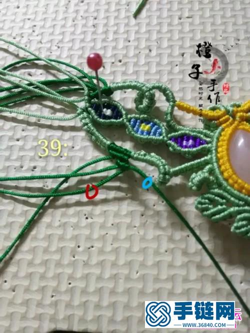 绳编粉晶水滴项链的详细制作图解