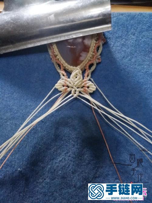 绳编扁蜡包石项链吊坠的详细编制教程