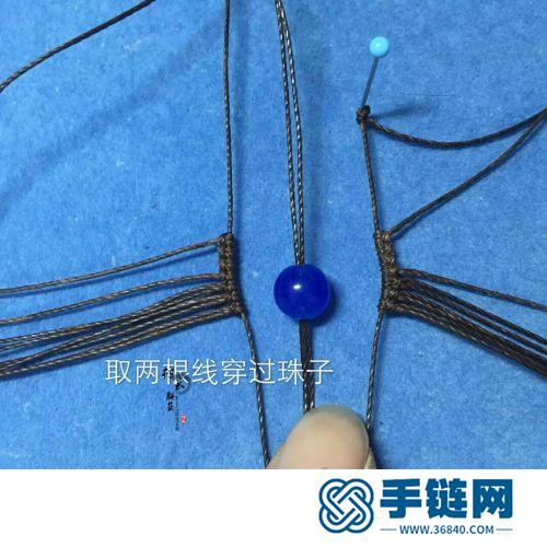 中国结蜡线花月叶耳坠的详细编制方法