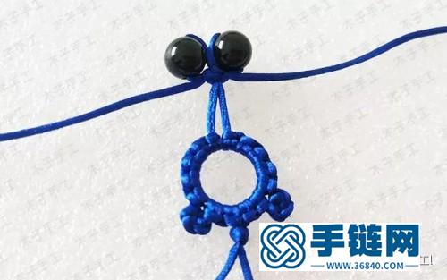 中国结可爱小熊挂件的制作步骤图