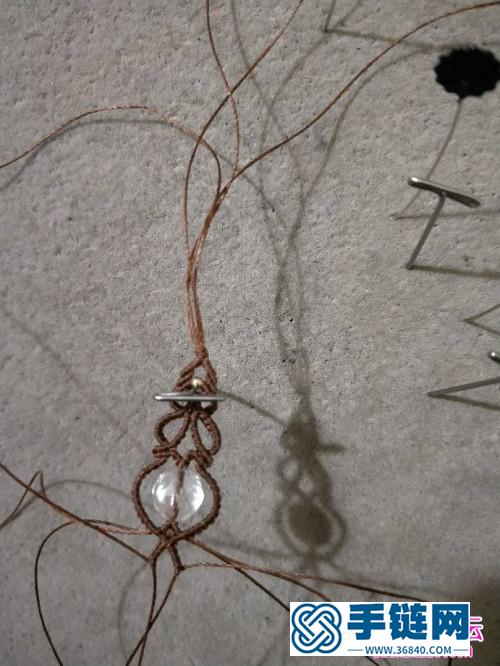 绳编水晶珠包石项链的详细编制教程