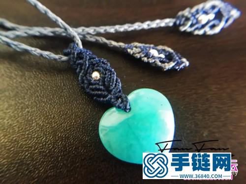 绳编有孔吊坠扣头的编法图解