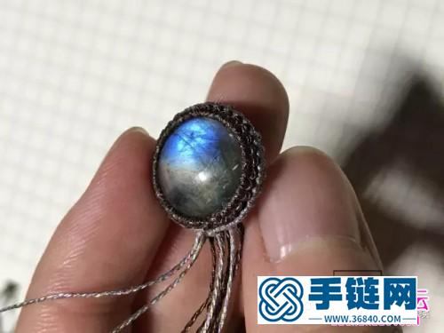 绳编彩金蜡线星芒织造项链吊坠的详细编制图解