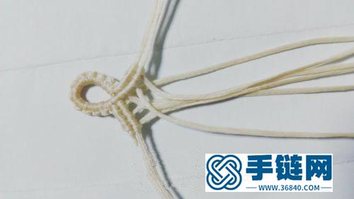 中国结扁蜡粉晶手链的详细编制方法