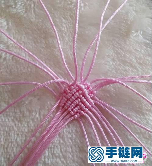 绳编双爱心手链的制作方法