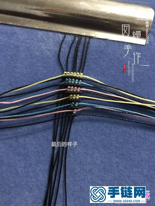 多色立体手绳的详细编制教程