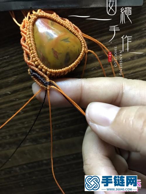 绳编花型吊坠详细制作步骤图