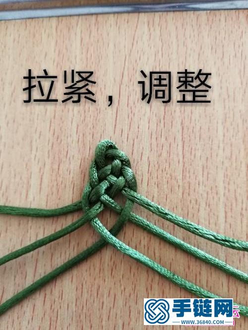 绳编六瓣花八股辫手绳的编制教程