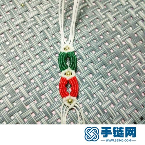 中国结双色竹节手链的详细制作图解