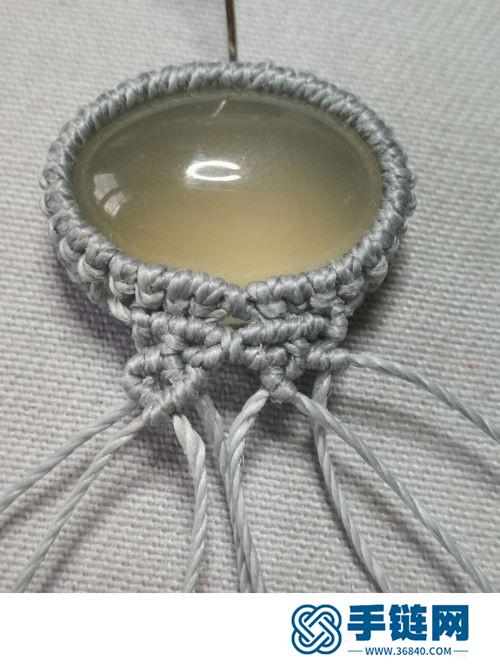 玉戒面沧海遗珠的手链的制作图解
