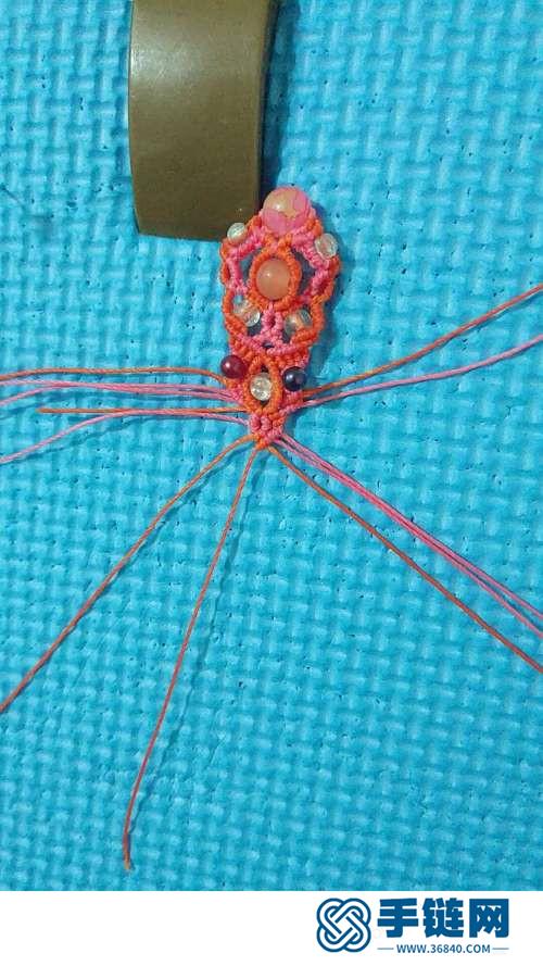 南美蜡线粉晶串珠耳环的详细制作图解