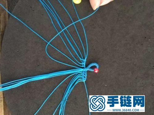 中国结圆腊树叶小挂饰的详细编制方法