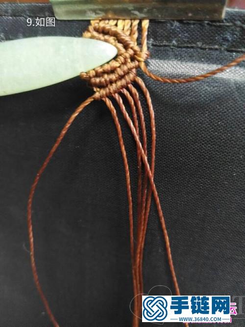 绳编绿坠儿毛衣链项链的详细编织教程