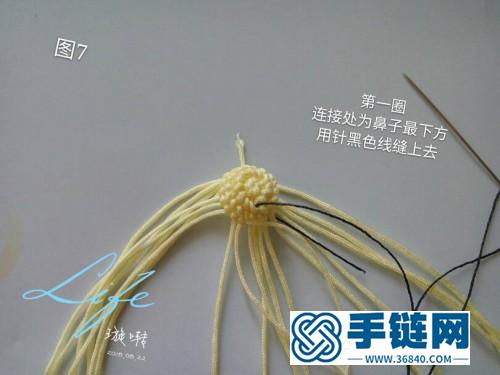 玉线绳编指环小熊的详细编制教程