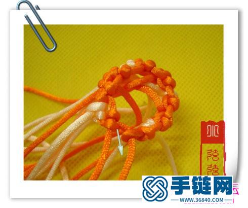 绳遍金钱袋挂饰的编制图解