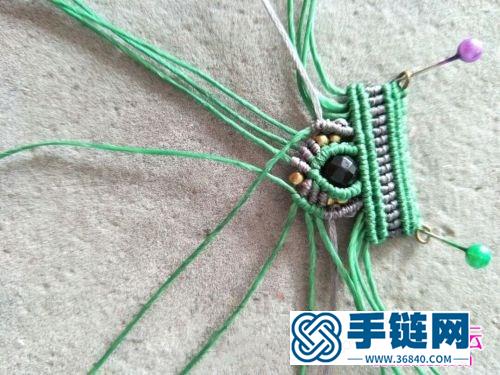 蜡线串珠流苏耳环的制作图解