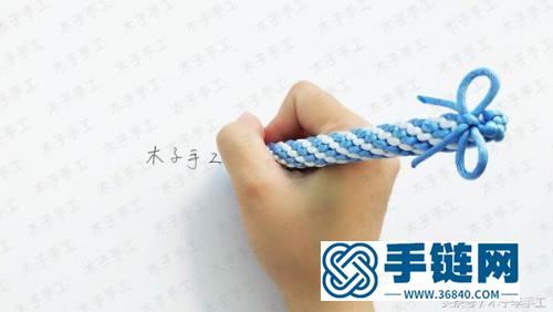 绳编创意笔壳的制作步骤图