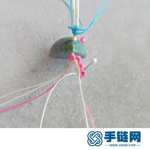 中国结扁蜡绿松石项链吊坠的详细制作图解