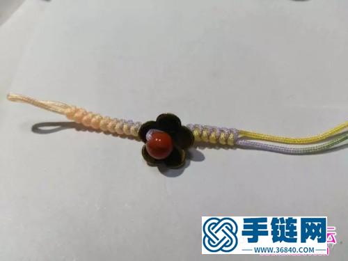 编绳流苏胸针的制作图解