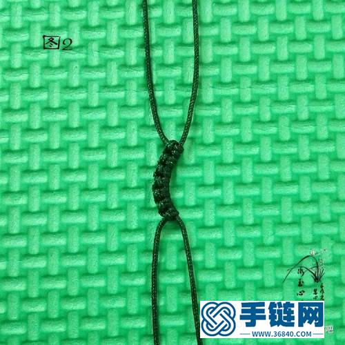 中国结粉晶单珠手链的制作图解