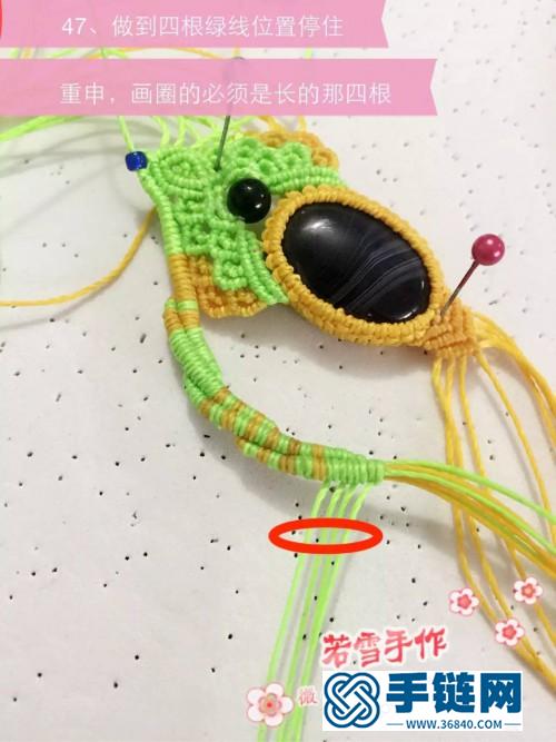 绳编宝石翱翔项链的详细制作图解