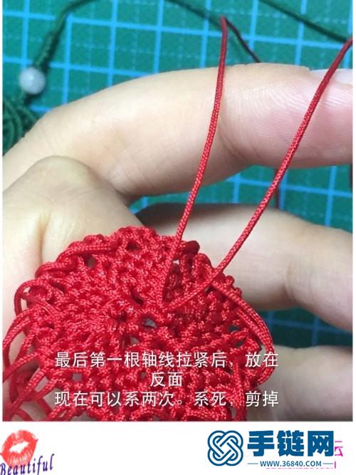 玉线编玉佩花型流苏挂件的详细制作教程