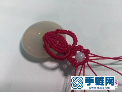 编绳心花怒放玛瑙扣吊坠的详细编制图解