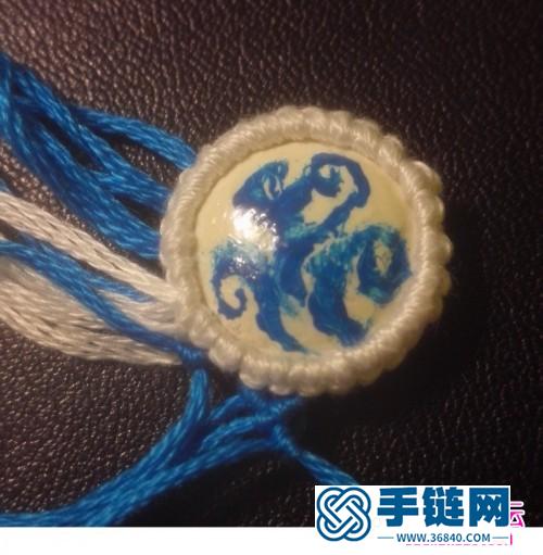 绳编青花瓷中国风耳坠的详细制作图解