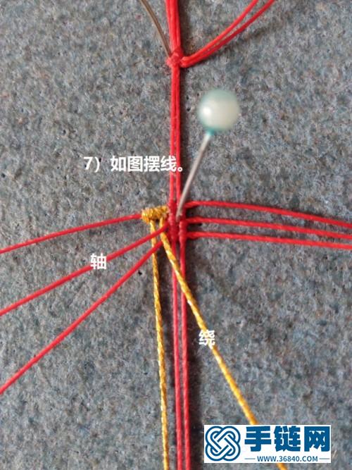 中国结蜡线红玛瑙翡翠金珠木簪步摇的详细制作教程