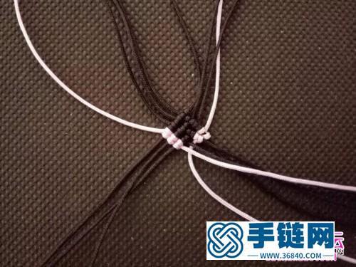 桃花耳环饰品详细编制步骤图