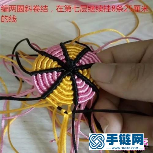 玉线编绳雨伞的制作图解