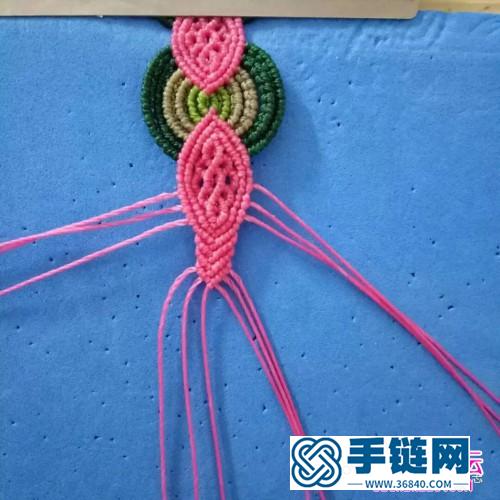 粉色系蜡线手绳的详细编制教程