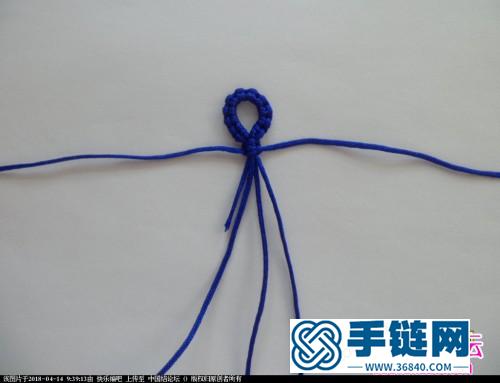 绳编玉线串珠手绳的编制教程