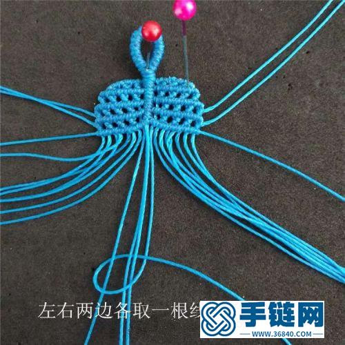 中国结圆腊树叶小挂饰的详细编制方法