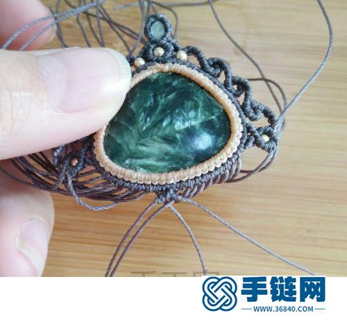 中国结蜡线绿龙晶项链的详细制作图解