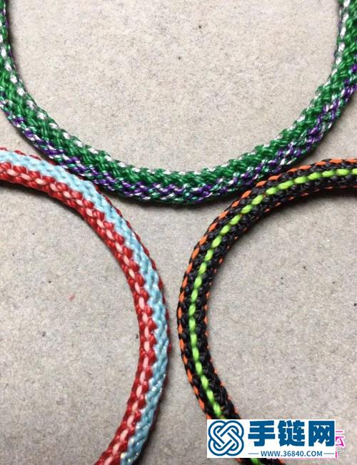 南美蜡线编制的男款手绳的编法