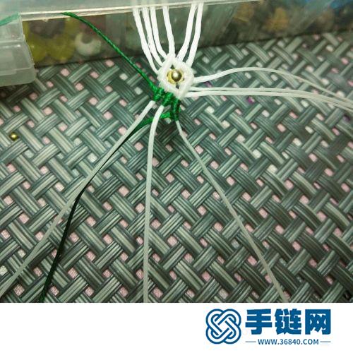 中国结双色竹节手链的详细制作图解