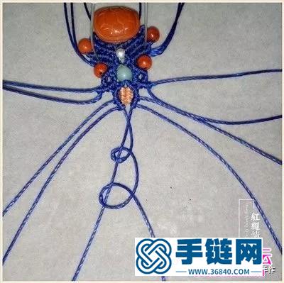 绳编南红富甲手绳的详细制作图解